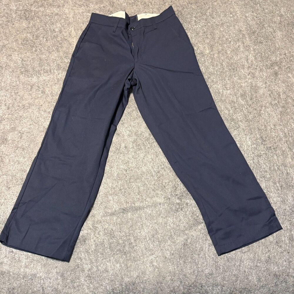 Red Kap Mens Chino Pants Size 32W 30L Navy Blue Canvas Twill Khakis